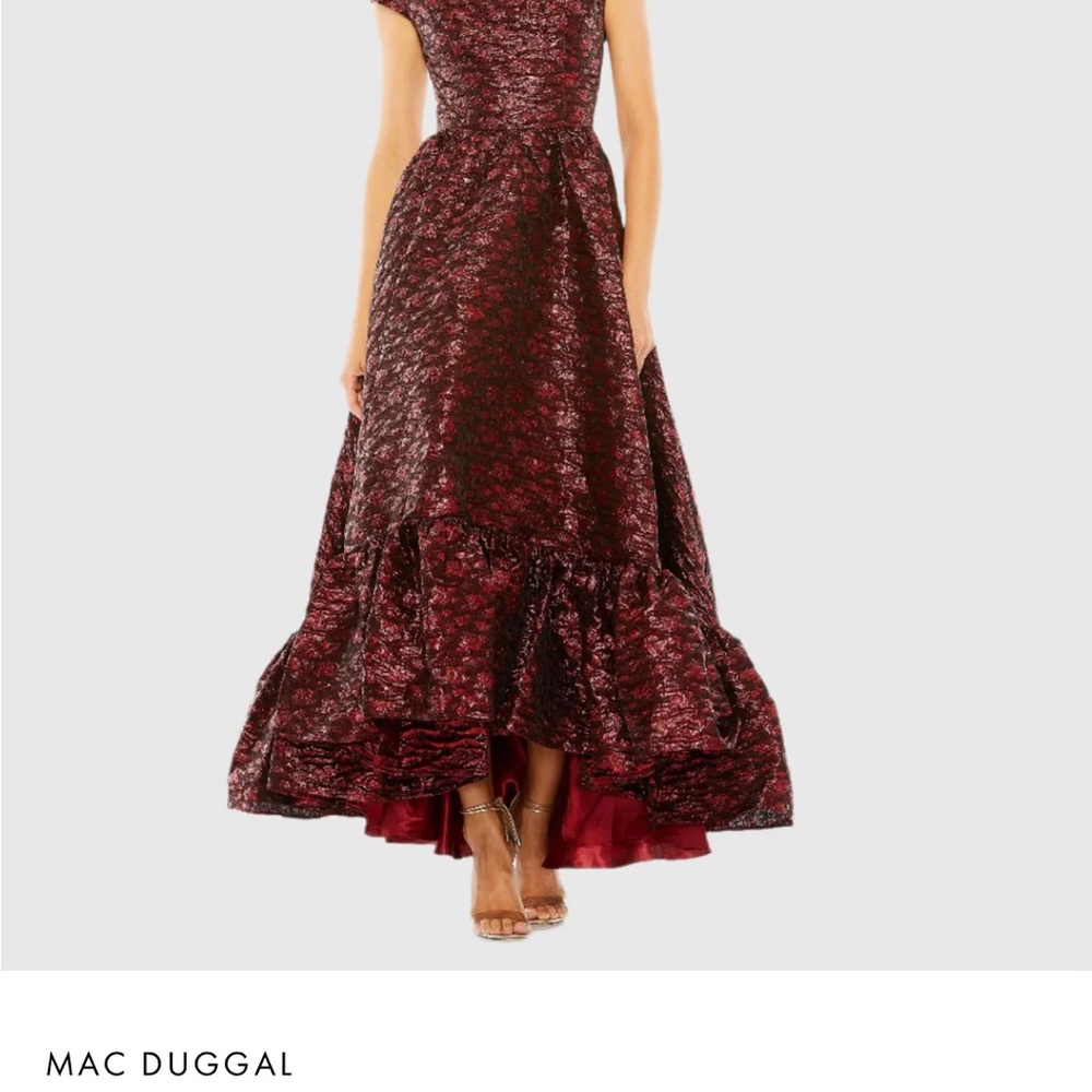 Mac Duggal Burgundy Evening Gown